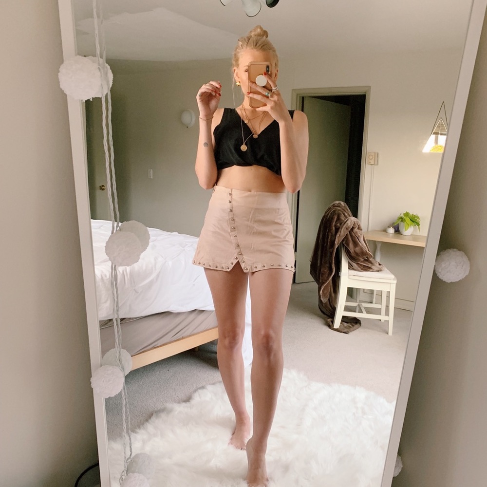 Forever 21 Blush Studded Skirt